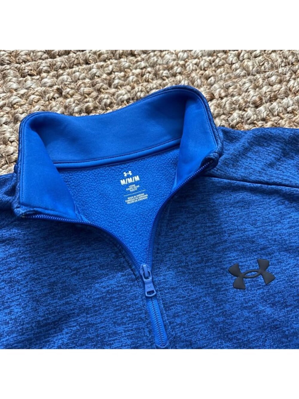 UA Under Armour Fleece Twist Quarter Zip Medium Blue 1373359